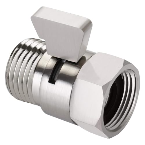 HASTHIP Water Flow Control Valve Brass Brushed Nickel Stop Valve Water Flow Shut Off Valve Gate Valve Water Flow Control Valve Angle Valve Water Pressure Regulator, Standard 1/2 HASTHIP Water Flow Control Valve Brass Brushed Nickel Stop Valve Water Flow Shut Off Valve Gate Valve Water Flow Control Valve Angle Valve Water Pressure Regulator, Standard 1/2